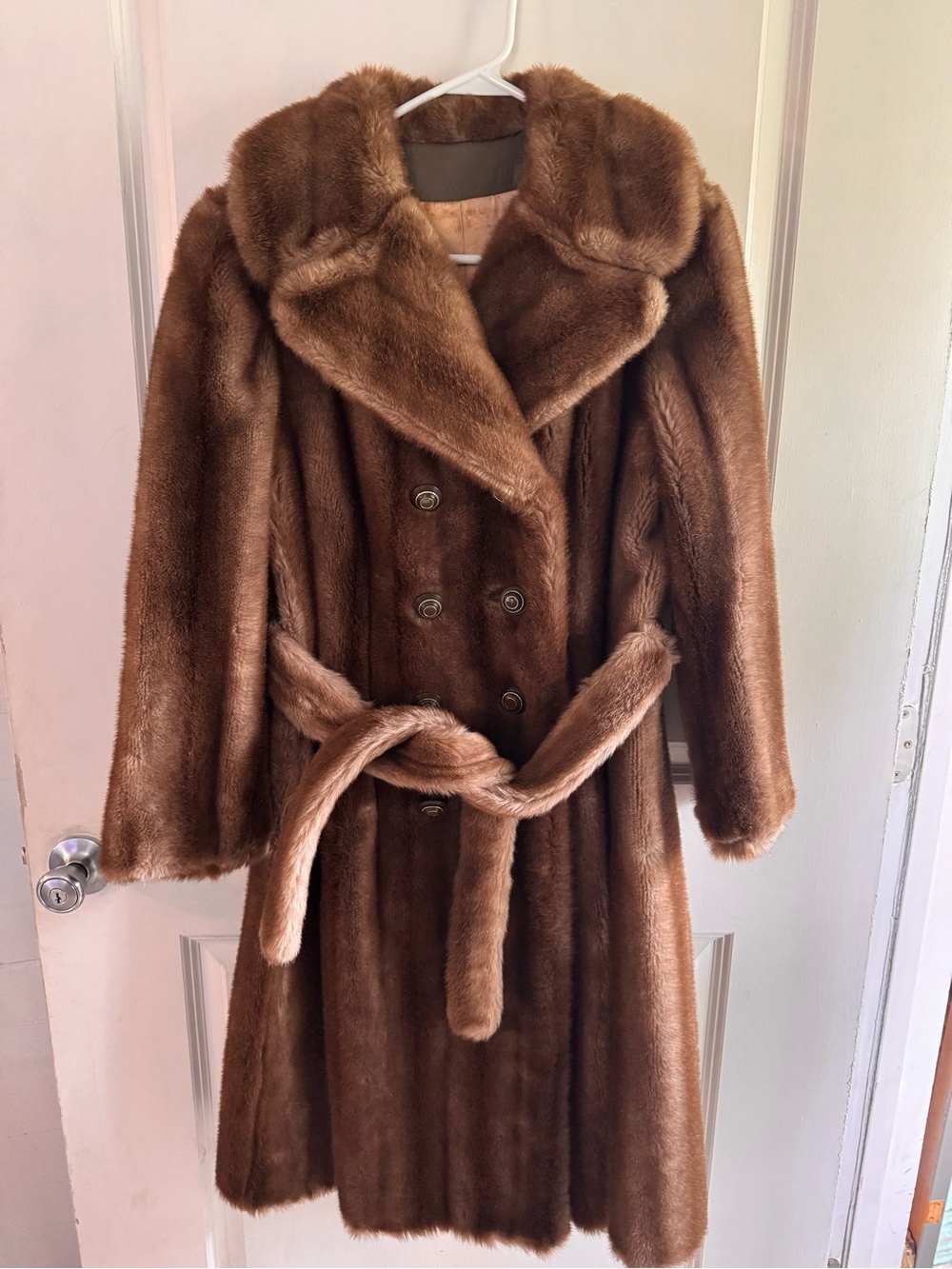 Classic Brown Fur-Trim Women's Coat